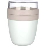 Mixmego Müsli Kabı 650 ml Yoğurt Yulaf Saklama Kabı Beslenme Kabı / Bej