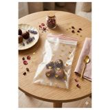 MixmioLife Altın Kalp Desenli Yapışkanlı Jelatin Poşet 13x27 cm Şeffaf Hediyelik Paketleme Poşeti 15 Adet