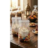 MixmioLife Bayram Mevlüt Umre ve Kandil Poşeti 13X25 cm Hediyelik Yapışkanlı Ambalaj 50 Adet