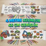 Mixoyuncak Canavar Arabalar Dev Rulo Boyama Kağıdı 4 Metre Eğitici Çocuk Aktivite Seti - 1