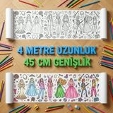 Mixoyuncak Mankenler Moda Dünyası Dev Rulo Boyama Kağıdı 4 Metre Tasarım ve Aktivite - 1