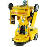 mixoyuncak Oyuncak Süper Araba Transformers Robota Dönüşen Işıklı Sesli Sarı