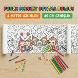 Mixoyuncak Punch Maymun Orman Dev Rulo Boyama Kağıdı 4 Metre Eğitici Çocuk Aktivite - 1