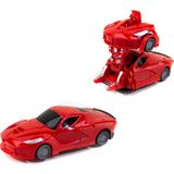 Mixoyuncak Transformers Robota Dönüşen Araba Kırmızı Işıklı Sesli 15 cm