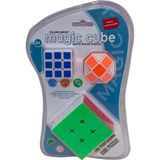 Mixoyuncak Zeka Küpü Sihirli Rubik Sabır Küpü 3 Sıralı 3'lü Set - Renkli