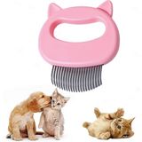 Mixpet Kedi Köpek Tüy Bakım Masaj Tarağı 9.5x8.8 cm - Pembe