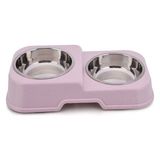 Mixpet Pembe Kedi Köpek Çelik Kaseli Mama ve Su Kabı