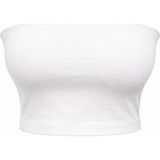 Mixray 2082 Kadın Straplez Basic Crop Top Bluz Beyaz