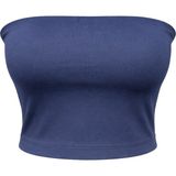Mixray 2082 Kadın Straplez Basic Crop Top Bluz Lacivert