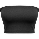 Mixray 2082 Kadın Straplez Basic Crop Top Bluz Siyah - XL