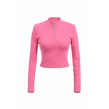 Mixray 4177 Kadın Kısa Body Bluz Pembe