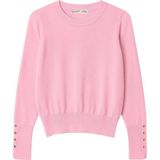 Mixray 6736 Kadın Bisiklet Yaka Kolu Droplu Triko Kazak Pembe