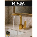 Mixsa Lüx Gold Kare Lavabo Bataryası, Musluğu, Ağır Gövde Kaliteli