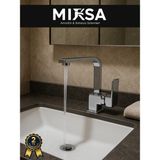 Mixsa Lüx Krom Kare Lavabo Bataryası, Musluğu, Ağır Gövde Kaliteli