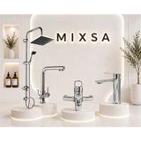 Mixsa Lüx Premium 4'lü Banyo Seti Duş Seti 3 Yollu Arıtma Bataryası Banyo Bataryası Lavabo Bataryası Şık Tasarım 4'lü Set