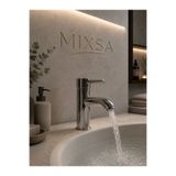 Mixsa Premium Lüx Pirinç Ağır Gövde Krom Sabit Lavabo Bataryası Çubuk Kollu Çift Su Girişli