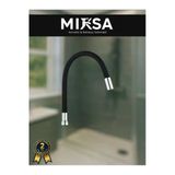Mixsa Siyah Renkli Hareketli Slikon Spiral Boru Mutfak Eviye Lavabo Borusu