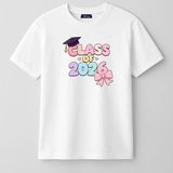 Mixxi Fashion Class Of 2026 Sınıfı Mezuniyet Okul Kısa Kollu Kız Çocuk Tişört (4-13 Yaş) - Beyaz - 10 - 11 Yaş