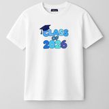 Mixxi Fashion Class Of 2026 Sınıfı Mezuniyet Okul Kısa Kollu Kız Erkek Çocuk Tişört (4-13 Yaş) - Beyaz - 12 - 13 Yaş