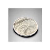 Miya Art Studio Mermer Desen Dekoratif 21 cm Yuvarlak Mum, Saksı ve Takı tabağı , mumluk, organizer tabak kase tepsi