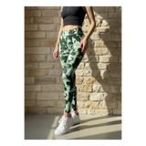 Miyalon Kadın Slim Fit Dar Kesim Yüksek Bel Scuba kumaş Desenli Tayt