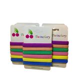 Miyamore Takı Twincherry Büyük 24 Adet Lastik Saç Tokası -Pastel Pastel