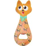 Miyav Kedi Mıknatıslı Şişe Kapak Açacağı, Kedili Açacak Buzdolabı Magnet Turuncu, 5.5x14 cm, Seramik Kaplama