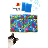 Miyav Kedi Serinletici Minderi 60x40 CM – 2 Termo Jel Dahil Aqua Temalı