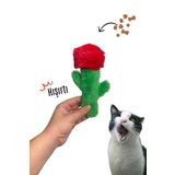 Miyav Peluş Gül Kedi Zeka Oyuncağı Mama Saklamalı ve Hışırtı Sesli Kedi Aktivite Oyuncağı