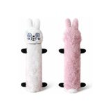Miyav Peluş Tavşan Kedi Tekmeleme Oyuncağı – Ponponlu Hışırtılı Sarılma Oyuncağı 32x8 cm