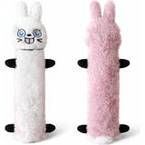 Miyav Peluş Tavşan Kedi Tekmeleme Oyuncağı – Ponponlu Hışırtılı ve Catnipli Sarılma Oyuncağı 32X8 cm