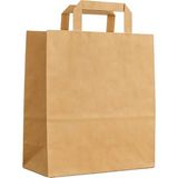 Miyo Ambalaj Düz Saplı Kraft Çanta 250'LI Paket | Karton - 28X16X28 cm