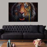 Miyrem (225) Exclusive Serie" Pop Art Etnik Kaplan Kanvas Tablo 40 x 60