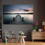 Miyrem (2940) Exclusive Serie" Gün Doğumunda İskele Kanvas Tablo 100 x 70