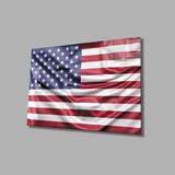 Miyrem Amerika Bayrağı Cam Tablo America Flag 110X70- myrm12268