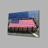 Miyrem Amerika Bayrağı Cam Tablo American Flag 110X70- myrm12368