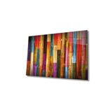 Miyrem Glasses Collection -A1^# Renkli Ahşaplar Cam Tablo-60X90/A4857