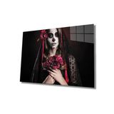 Miyrem Kadınlar Ölü Gelin Kırmızı Karanfil Cam Tablo 110X70- myrm9304