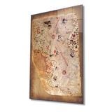 Miyrem Piri Reis Haritası Cam Tablo, Piri Reis Map 110X70- myrm2096
