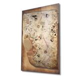 Miyrem Piri Reis Haritası Cam Tablo, Piri Reis Map 36x23- myrm2090