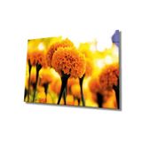 Miyrem Sarı Çiçek Cam Tablo Yellow 110X70- myrm10812