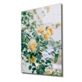 Miyrem Sarı Gül Cam Tablo Yellow Flower 110X70- myrm10724
