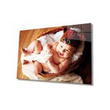 Miyrem Sepette Şapkalı Bebek Cam Tablo110X70- myrm7580