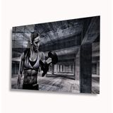 Miyrem Siyah Beyaz İnsan Fotoğrafları Kadın Cam Tablo 36x23- myrm6194