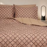MİYU Heart Luxe | Çift Kişilik Kalp Desenli Premium Uyku Seti | Çeyiz Seti | Çeyiz Takımı | Lastikli Çarşaflı | %100 Pamuk ✨ - Kahverengi