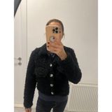 Miyu Kadın Crop Kürk Ceket - Mat Siyah