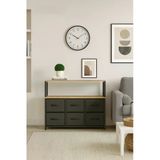 Miyuhome 2 Raflı 6 Çekmeceli Konsol Kitaplık Deri Çekmeceli Çocuk Odası Organizer
