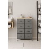 miyuhome 8 Çekmeceli Banyo Düzenleyici Deri Çekmeceli Banyo Organizer Çok Amaçlı Dolap Wc Organizer gri 95 x 55