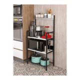 miyuhome Metal Sepetli Mutfak Bangosu Kahve Köşesi Mutfak Standı Airfryer Mikrodalga Kahve Makinesi Organizer Beyaz