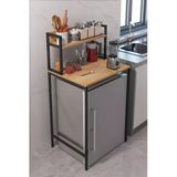Miyuhome Mini Buzdolabı Üstü Düzenleyici Fırın Üstü Raf Buzdolabı Organizer Raflı Çamaşır Makinası Organizer